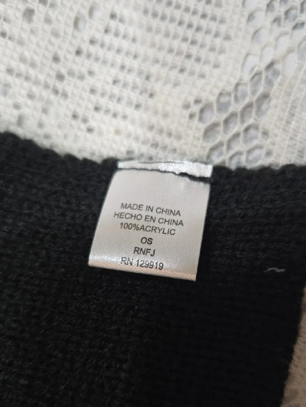 Levi's Charcoal and Black Knit Scarf